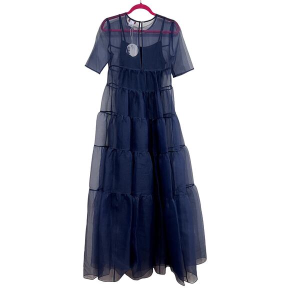 NEW NWT STAUD Hyacinth Organza Maxi Dress - Picture 4 of 7